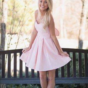 Banana Republic Pink/White Strapless Dress Petite